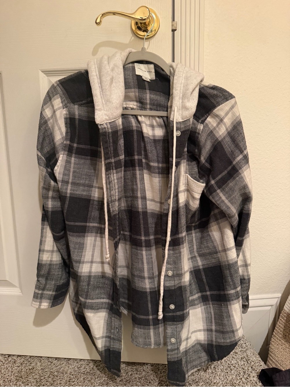 AE hooded flannel